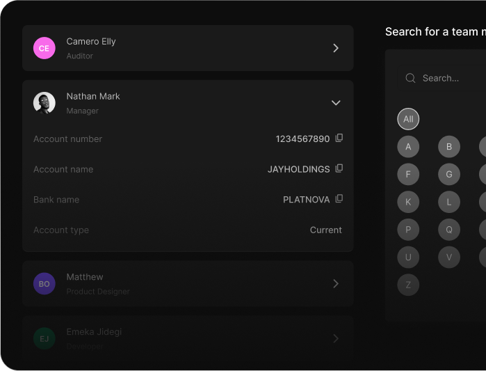Business Dashboard with Financial Data